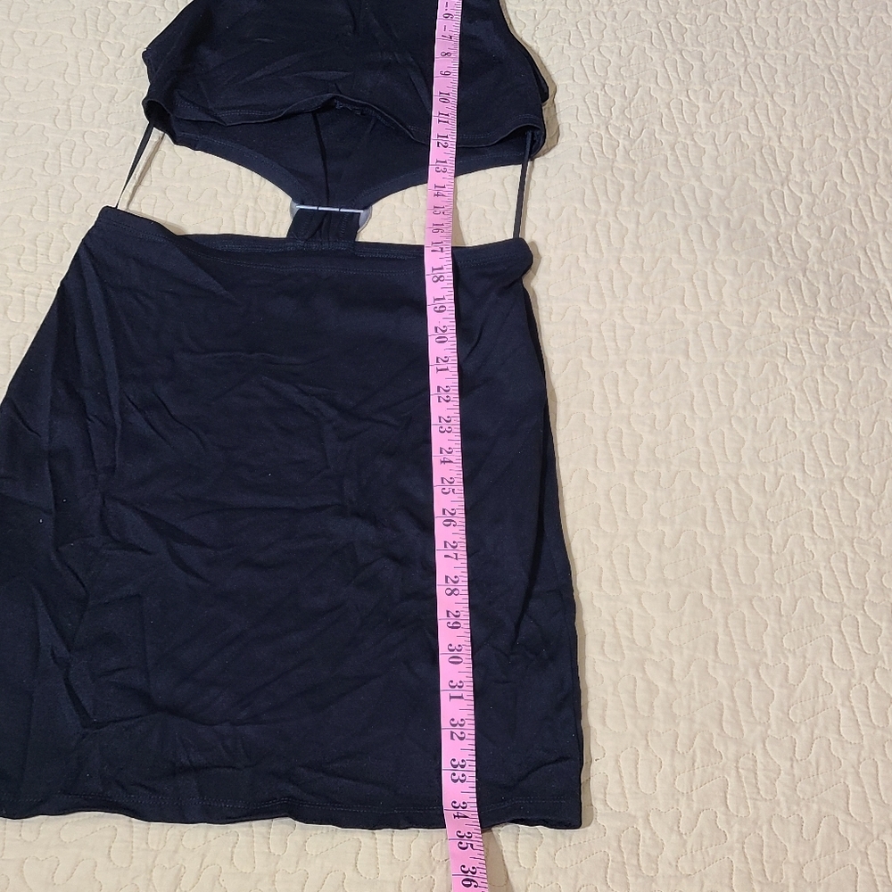 Forever 21 O ring cutout sleeveless halter top midi dress size L - Picture 9 of 9